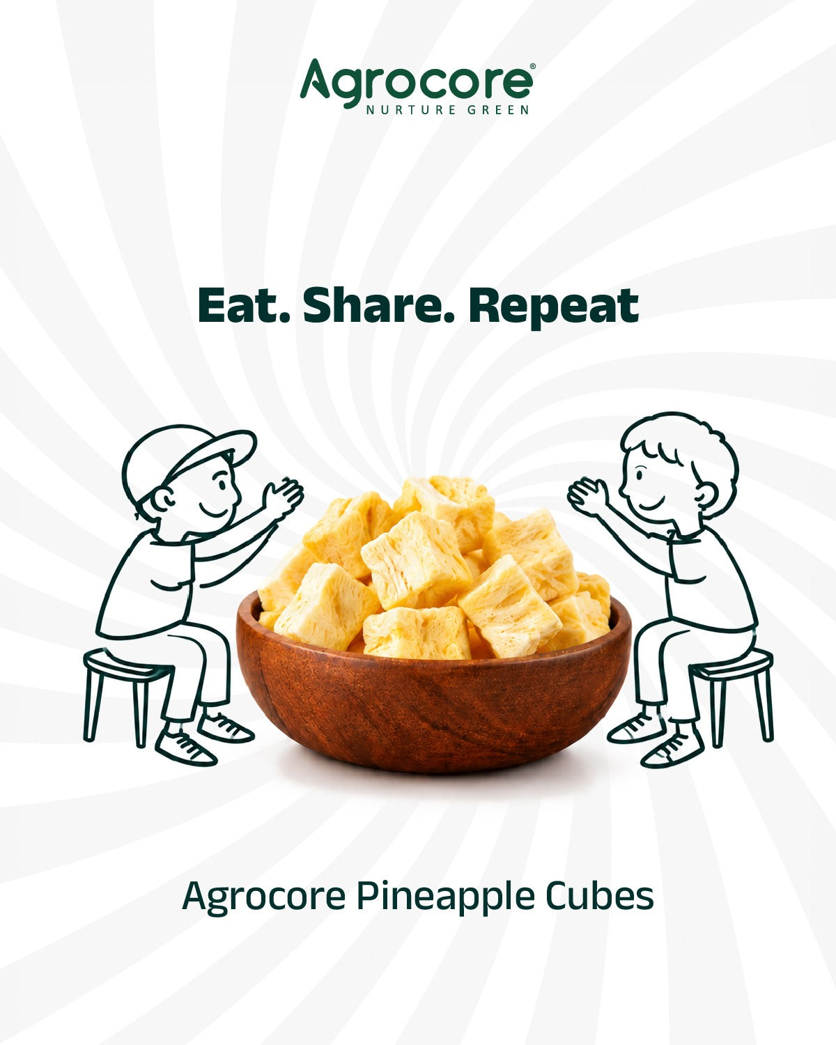 Freeze Dried Pineapple cubes