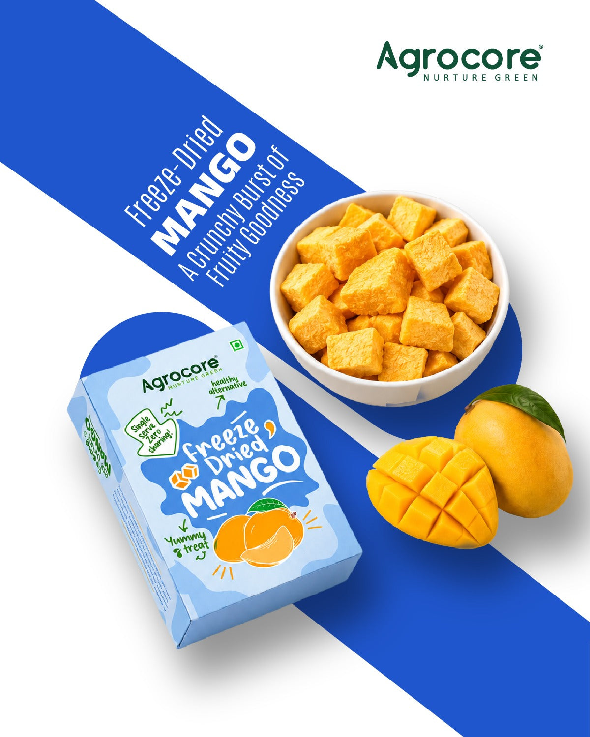 Freeze Dried Mango cubes
