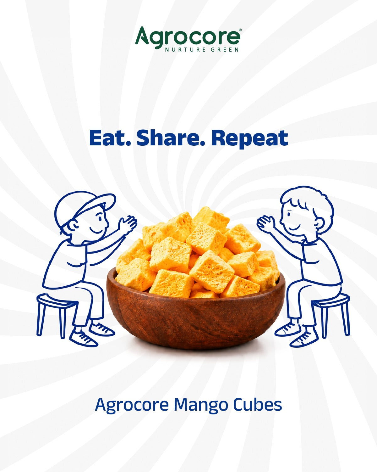 Freeze Dried Mango cubes